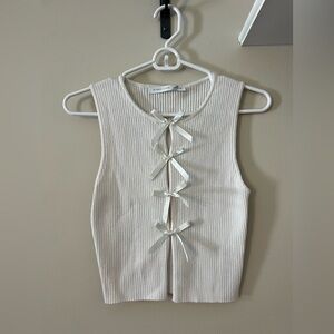 Altar'd State White Sleeveless Top, Size XS